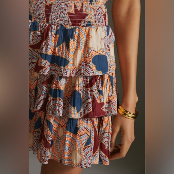 Anthropologie Printed A-Line Mini Skirt SIZE M - Picture 3 of 7